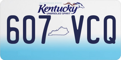 KY license plate 607VCQ