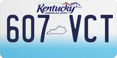 KY license plate 607VCT