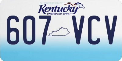 KY license plate 607VCV