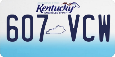KY license plate 607VCW