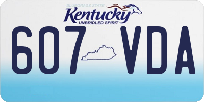 KY license plate 607VDA