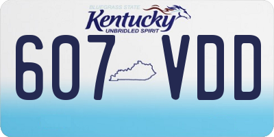 KY license plate 607VDD