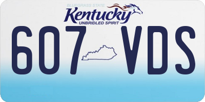 KY license plate 607VDS