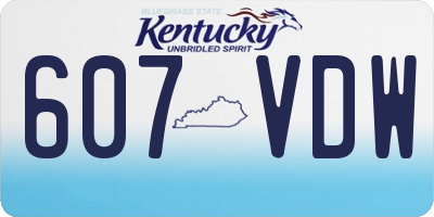 KY license plate 607VDW
