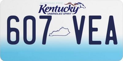 KY license plate 607VEA
