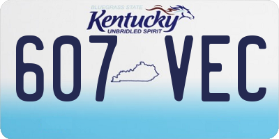 KY license plate 607VEC
