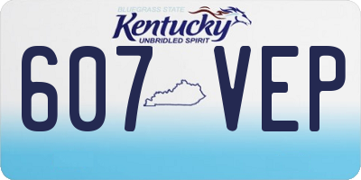 KY license plate 607VEP