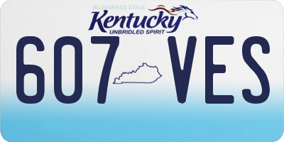 KY license plate 607VES