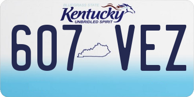 KY license plate 607VEZ