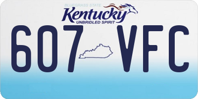 KY license plate 607VFC