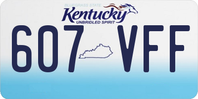 KY license plate 607VFF