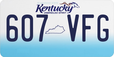 KY license plate 607VFG