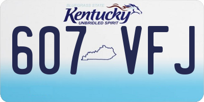 KY license plate 607VFJ