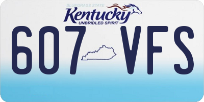 KY license plate 607VFS