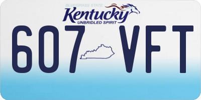 KY license plate 607VFT