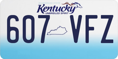 KY license plate 607VFZ