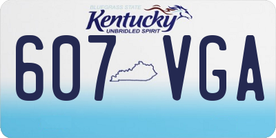 KY license plate 607VGA