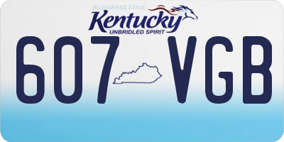 KY license plate 607VGB