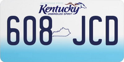 KY license plate 608JCD