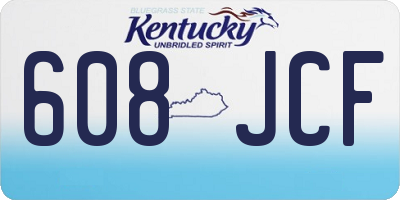 KY license plate 608JCF