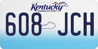 KY license plate 608JCH