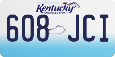 KY license plate 608JCI