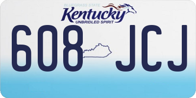 KY license plate 608JCJ