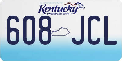 KY license plate 608JCL