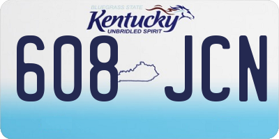 KY license plate 608JCN