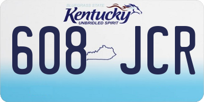 KY license plate 608JCR