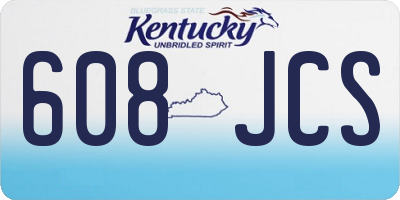 KY license plate 608JCS