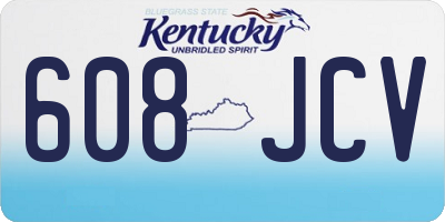 KY license plate 608JCV