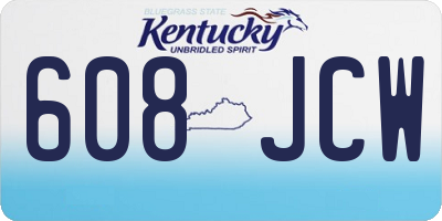 KY license plate 608JCW