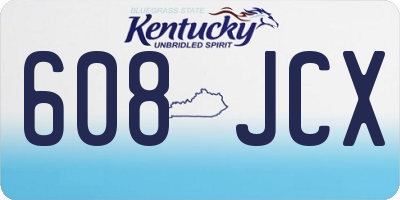 KY license plate 608JCX