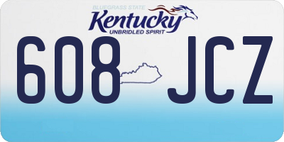 KY license plate 608JCZ
