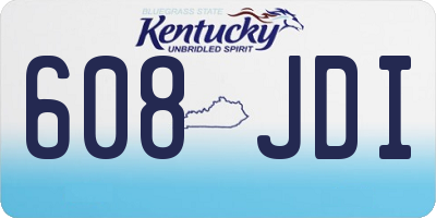 KY license plate 608JDI