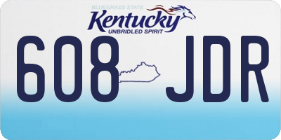 KY license plate 608JDR