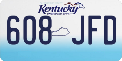 KY license plate 608JFD
