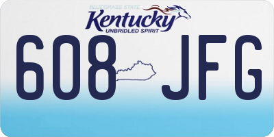 KY license plate 608JFG
