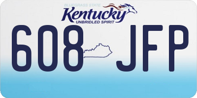 KY license plate 608JFP