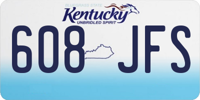 KY license plate 608JFS