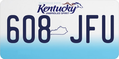 KY license plate 608JFU
