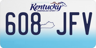 KY license plate 608JFV