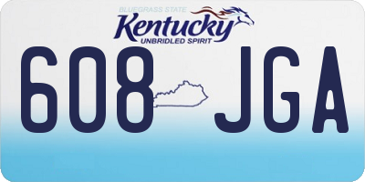 KY license plate 608JGA