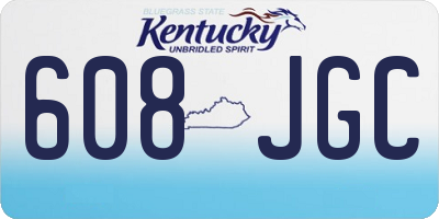 KY license plate 608JGC