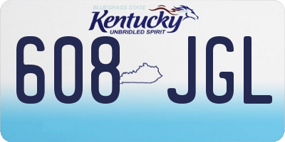 KY license plate 608JGL