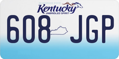 KY license plate 608JGP
