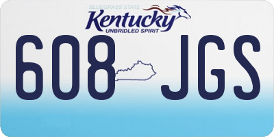 KY license plate 608JGS