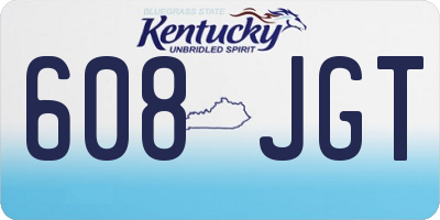 KY license plate 608JGT