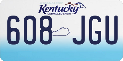 KY license plate 608JGU